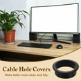 thumbnail image 6 of Desk Grommet, 1-3/4" (45mm)Zinc Alloy Cable Hole Cover Cable Ties, Black, 6 of 7