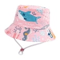 thumbnail image 4 of Ticikt Baby Sun Hat Toddler Bucket Hats Summer Sun Protective Kids Beach Hats Wide Brim Outdoor Camping Hat for Boys Girls 1-8Y, 4 of 5