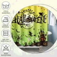thumbnail image 5 of Happy Halloween Shower Curtains Scary Ghost Night Gothic Castle Flying Witch Spooky Bats Ghost Horrifying Trick or Treat Shower Curtains for Bath Fabric with Hooks 72x84 Inches, 5 of 6