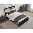 thumbnail image 2 of AFI Becket Full Solid Wood Low Profile Platform Bed with Matching Footboard, Espresso, 2 of 11