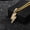 Gold, variant on Hip-hop lightning bolt pendant, 18K gold-plated cubic zirconia necklace with diamonds and micro-paved imitation diamonds, suitable for both men and women.