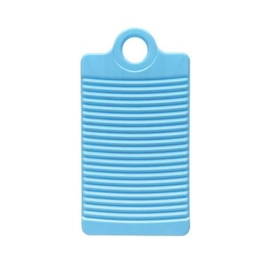 PTOOTP Portable Blue Plastic Washboard Laundry Supplies for Hand Washing Clothes