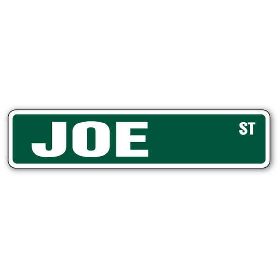 JOE Street Sign Childrens Name Room Sign | Indoor/Outdoor |  30" Wide