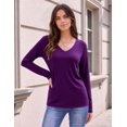thumbnail image 6 of Zeagoo Basic T-Shirt for Womens Long Sleeve V Neck Tops Dressy Casual Shirts Fall Trendy, 6 of 6