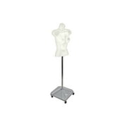 White Plastic Female Bust on Wheeled Plastic Base