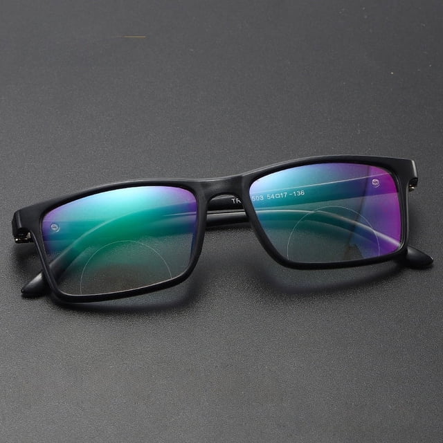 Gafas de lectura de doble uso, de cerca y de lejos, con luz dual, gafas antiluz azul multifuncionales, parasol HD, espejo con luz antigua