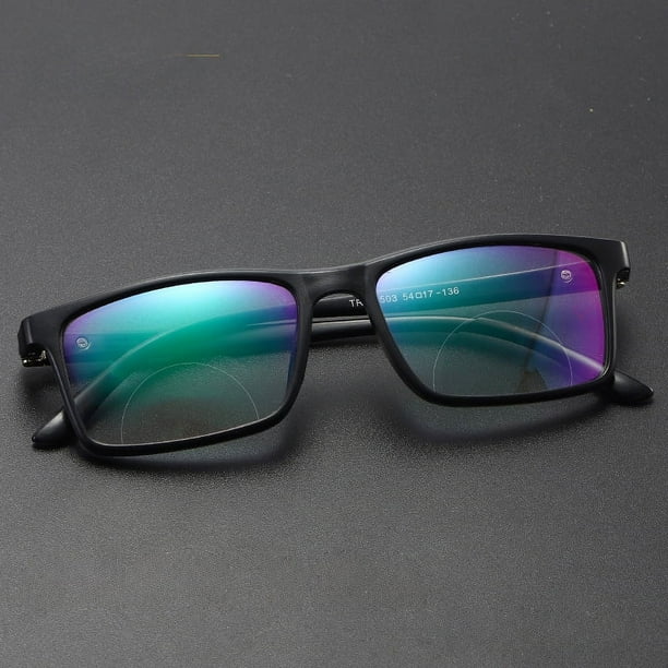Gafas de lectura de doble uso, de cerca y de lejos, con luz dual, gafas antiluz azul multifuncionales, parasol HD, espejo con luz antigua