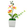 thumbnail image 5 of Artificial Orchid Flowers with Vase, Fake Orchid Arrangement Potted Silk Phalaenopsis Flower Arrangement for Home Table Party Decor, 5 of 8