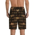 thumbnail image 2 of Balery Bookshelves Men's Cotton Knit Pajama Shorts Waistband & Pockets,Short Pajama Pants-3X-Large, 2 of 8