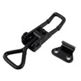 thumbnail image 1 of 90x27mm Lockers Toggle Clamp Steel Hasp 220lbs Adjustable Black Plated Catch Clip For Lock-free Handle-less Boxe, 1 of 5