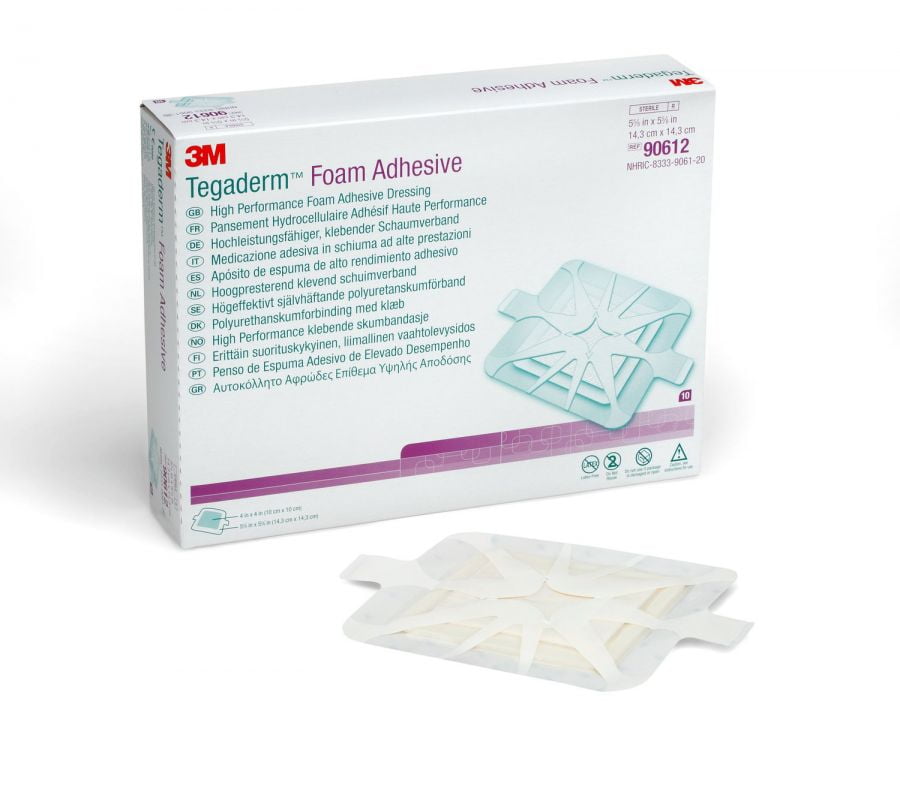 3M Tegaderm High Performance Adhesive Foam Dressing 3.5 X 3.5 Inch, Box
