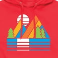 thumbnail image 3 of Instant Message - Retro Mountains Sunset - Men's Pullover Hooded Fleece Sweatshirt, 3 of 6