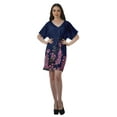 thumbnail image 2 of Moomaya Robes Décontractées pour Femmes Courtes Imprimées Robe Fluide à Col en V pour Femmes Grande Taille, 2 of 6