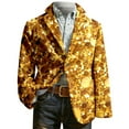 thumbnail image 4 of oqasdz Carnival Blazer for Men Corduroy Print Jacket Style for Events Comfort Loose Fit Sport Coat Party Evening Wedding Prom, 4 of 4