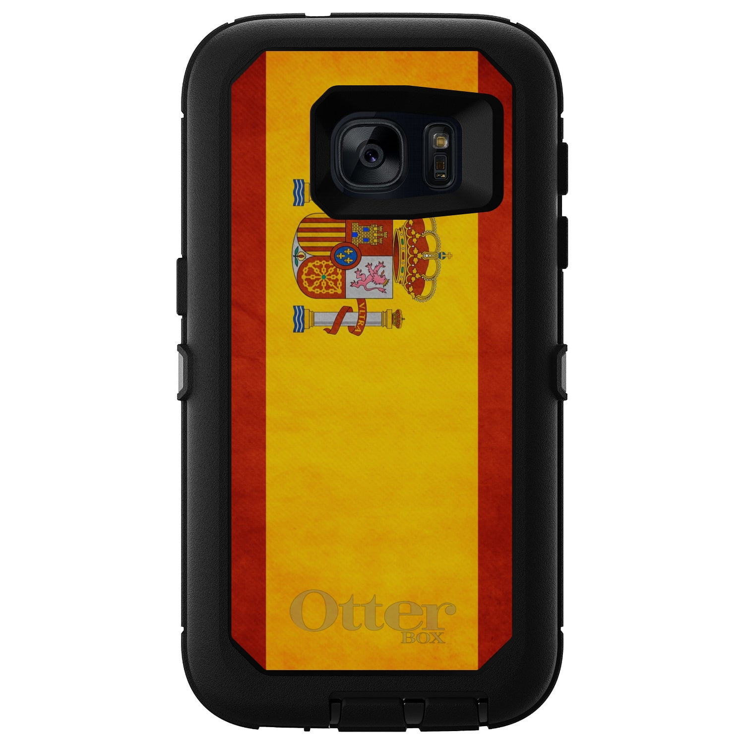DistinctInk Custom Black OtterBox Defender Series Case for Samsung Galaxy S7...