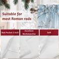 thumbnail image 7 of Blue Christmas Valances for Windows, 54 x 18in, Dwarf Present Tree Bird Snowflake Winter Rod Pocket Kitchen Valance Curtain Light Filtering Window Treatments for Living Room Bedroom, 1 Panel, 7 of 7