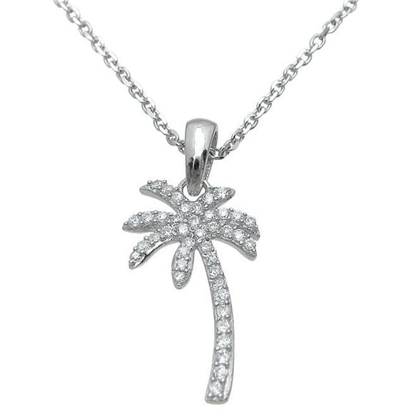 Sterling Silver Palm Tree Pendant