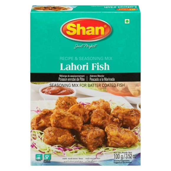 Shan Lahori Fish Seasoning Mix (100g)| Authentic Spice Powder for Batter Coated Fried Fish | Delicious Seafood Flavoring for Fish Fry & Fish Sticks |, 100gm