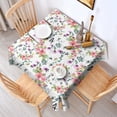 thumbnail image 2 of Pioneer Flower Floral Print Pattern Square Tablecloth,Waterproof Square Table Cover,Wipeable Spillproof Washable Table Cover for Home Kitchen Party Decor 60"x60"(152x152cm), 2 of 6