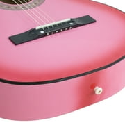 ZenStyle 38 Beginners Acoustic Guitar with Case, Strap, Tuner and Pick for Starter, Pink