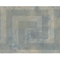 thumbnail image 1 of Fond d'Écran Abstrait Gris Bleu Jaune Bordure Spirale Design, Rouleau 15' x 5,25'', 1 of 3