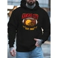 thumbnail image 2 of Kansas City EST 1960 Men's Hoodie - Cozy Fleece Sweatshirt with Helmet & Laces Print, Gray, Long Sleeve, Casual Winter Wear for KC Fans, Cold Weather Clothing, 2 of 9