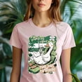 thumbnail image 5 of Funny Summer Duck T-Shirt for Women, Too Hot to Move Beach Vibes Graphic Tee, Black, Size S, 5 of 6