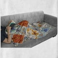 thumbnail image 6 of Country Soft Flannel Fleece Throw Blanket, Patchwork with Heart and Swirling Flower Pattern with Folkloric Feminine Details, Cozy Plush for Indoor and Outdoor Use, 70" x 90", Multicolor, by Ambesonne, 6 of 6