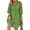 Green, variant on Women's 2026 Eyelet Lace Midi Dress V Neck Puff 3/4 Sleeve Button Tiered Sexy A Line Sun Dress