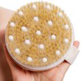 thumbnail image 4 of Cepillo para cuerpo seco, exfoliante corporal, cerdas de jabalí y nódulos de masaje para piel seca, circulación sanguínea, tratamiento de celulitis, XianweiShao 9024715992222, 4 of 5