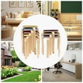thumbnail image 3 of Modern Stackable Stools Stackable Round Stools 8 PCS Stacking Wooden Stools for Living Rooms, Kitchens, 3 of 24