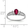 thumbnail image 2 of Sterling Silver Rhodium-Plated Created Ruby & Diam. Ring (Size 5) Made In India qbr23jul-5, 2 of 5