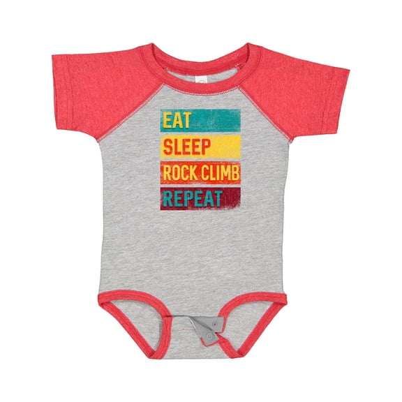 Inktastic Rock Climbing Eat Sleep Rock Climb Repeat Boys or Girls Baby Bodysuit