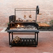 Backyard Discovery Argentine Santa Maria Wood Fire & Charcoal Steel BBQ Grill, Brasero