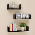thumbnail image 3 of Dime Store Wall Mount Wall Shelf Rack Dispplay Floating Hanging Shelf For Room Wall And Home Decor Items and Storage Organizer (Standard, Black), 3 of 4