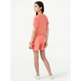 thumbnail image 2 of Free Assembly Girls Slouchy Terrycloth Cropped Tee and Shorts, 2-Piece Set, Sizes 4-18, 2 of 4