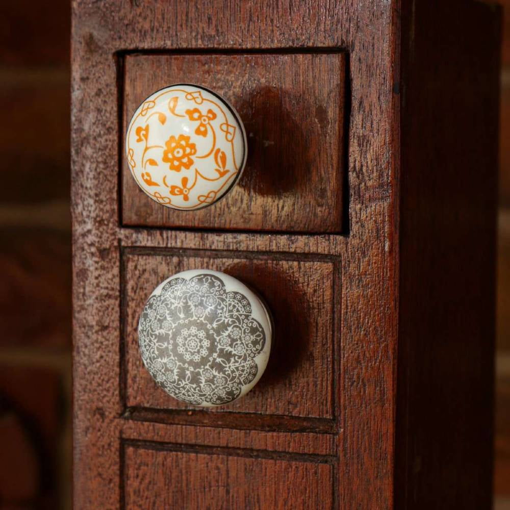 Set of Six Dance Ceramic Cabinet Knobs by Trinca-Ferro