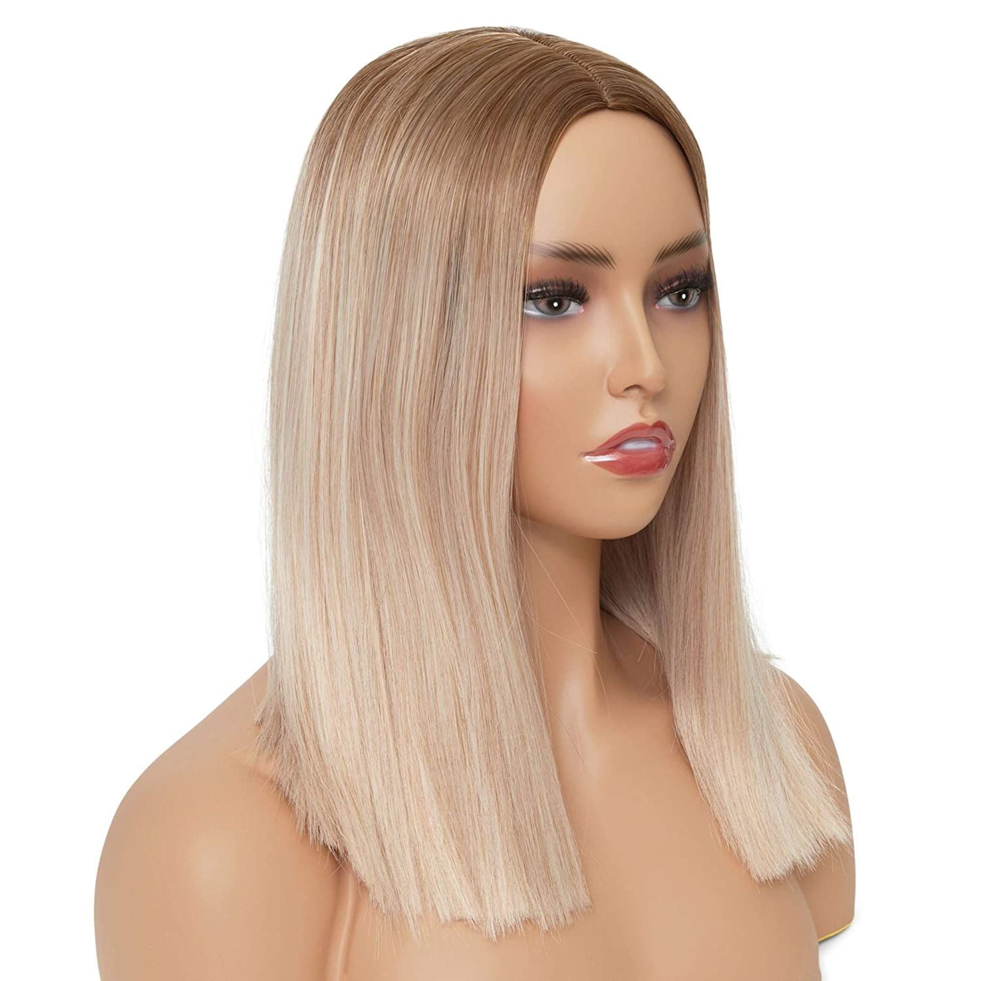 Straight human hair wig