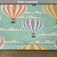 thumbnail image 6 of Ambesonne Colorful Place Mats Set of 4, Retro Travel Balloons, Standard Size, Blue Orange Purple, 6 of 6