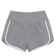 thumbnail image 3 of Miluxas High Waisted Running Shorts Women Lightweight Athletic Workout Gym Shorts with Pockets Gray L(L), 3 of 4