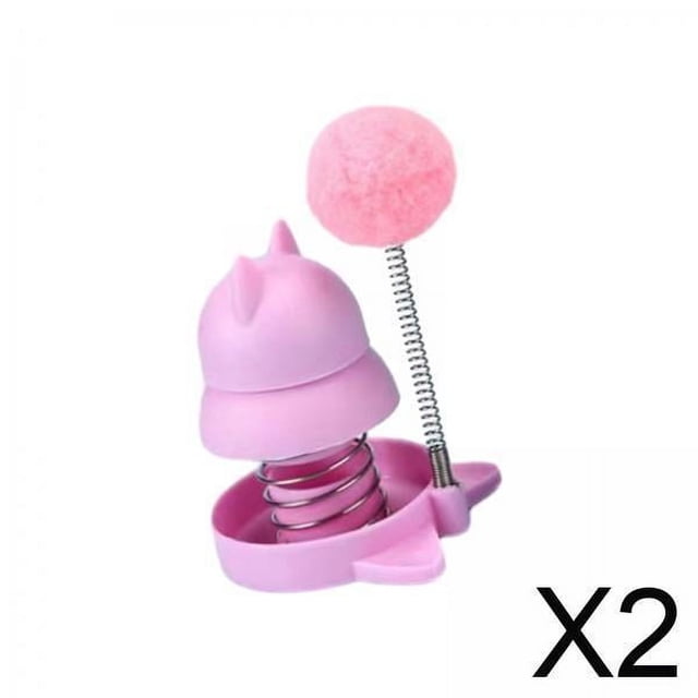 2x Pelota Para Lamer Gatos Jugando A Masticar Hierba Gatera Bola De Pared Para Interiores Suelo Ventanas Rosa