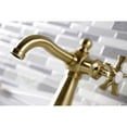 thumbnail image 4 of Kingston Brass KSD3547NX Hamilton One-Handle Single-Hole Bathroom Faucet with Deck Plate and Push Pop-Up Drain, Brushed Brass, 4 of 7