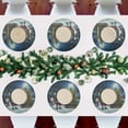 thumbnail image 7 of Ryvnso Santa Claus Christmas Tree Snowman Round Plate Mats Dining Table Placemat Set of 4 for Holiday Decoration, 7 of 7