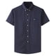 thumbnail image 2 of Mens Manga Corta Botón Abajo Camisas Negocios Turndown Cuello Raya Camisa de Bolsillo, Blusa de Manga Corta, 2 of 9