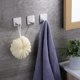 thumbnail image 4 of Ganchos adhesivos para toallas de bonito diseño, ganchos impermeables de acero inoxidable para baños e inodoros, no requieren taladrar, gran adherencia, adecuados para varias habitaciones (3 piezas), 4 of 7