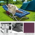 thumbnail image 3 of Slsy Folding Camping Cots for Adults 880 lbs, 28" Extra Wide Sturdy Portable Folding Cot Sleeping Cot with Mattress & Carry Bag for Camp Home Office, 3 of 10