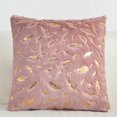 Throw Pillow Cover Case Velvet Soft Striped Feather Sequin for Sofa