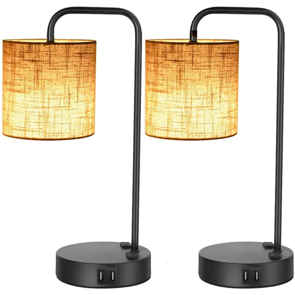 Nightstand Lamps for Bedrooms Set of 2, FUJIWAY 3 Way Dimmable Touch