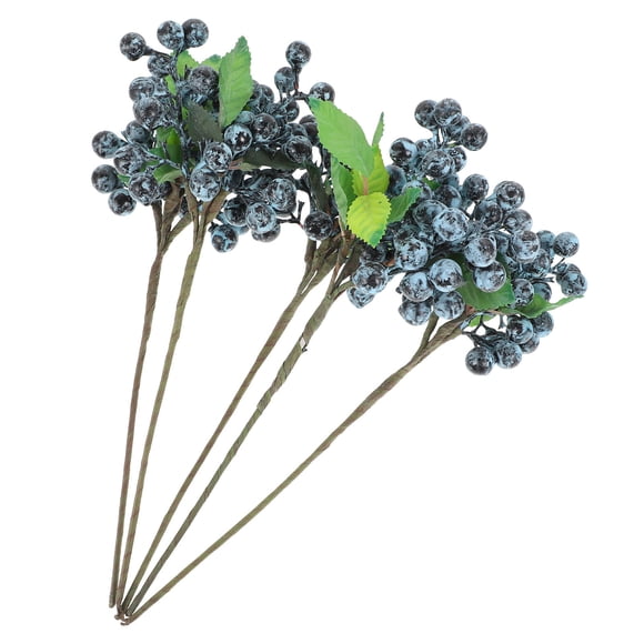 HEANUJJ 5Pcs Blue Artificial Berry Stems Floral Stems Home Decoration for Photo Props