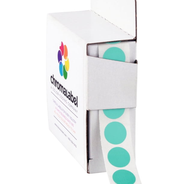 Chromalabel 0.50 Inch Round Label Permanent Color Code Dot Stickers ...